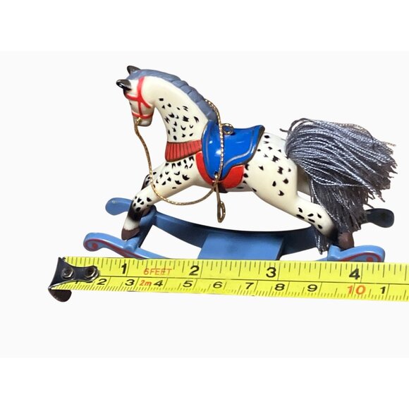 Hallmark 1984 Rocking Horse Ornament With Gold Bridle & Saddle - Picture 6 of 12
